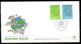 ANTILLES NEERLANDAISES. N°475-6 De 1974 Sur Enveloppe 1er Jour (FDC). UPU. - UPU (Union Postale Universelle)