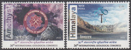 INDIA 2022 Inde Indien 36th International Geological Congress Himalaya, Amethyst, Biosciences, Set 2v Complete - Nuevos