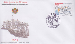 Enveloppe  FDC  1er   Jour    MONACO   Livres  Pour   Enfants    EUROPA    2010 - 2010