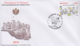 Enveloppe  FDC  1er   Jour    MONACO   Livres  Pour   Enfants    EUROPA    2010 - 2010