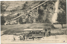 SAINT MICHEL DE MAURIENNE CASCADE ET TURBINE DE L'USINE DE LA SAUSSAZ + AUTOBUS - Saint Michel De Maurienne