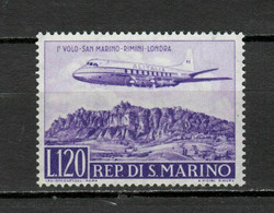 S33584 DEALER STOCK SAN MARINO 1959 MNH 1 Volo SM Rimini Londra PA 1v (10 SETS) - Collections, Lots & Séries