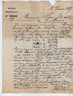 VP19.430 - 1867 - Lettre - Banque De Recouvrements Gve ROQUE à BRIVE ( Corrèze ) Pour SOUILLAC - Bank & Insurance