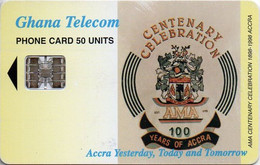 GHANA - CHIP CARD - COAT OF ARMS - ACCRA CENTENARY - 01/98 - Ghana