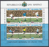 SAN MARINO Block 13, Postfrisch **, Fußball-Weltmeisterschaft, Italien, 1990 - Blocchi & Foglietti