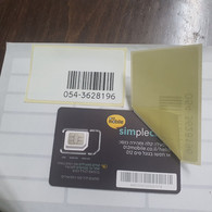 Israel-sim Ple Card 012mobile-(B)-(89972010720030513118)(217)(054-3628196)-(lokking Out Side)-mint Card+1prepiad Free - Lots - Collections