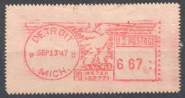 1947 USA Detroit - Francotyp Label ATM - LABEL VIGNETTE - Other & Unclassified