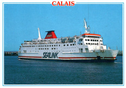 9385 Bateau  FERRY Côte D'AZUR  Compagnie  Sealink Calais ( Recto-verso) 62 Pas De Calais - Ferries