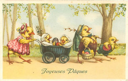 Joyeuses Paques -  Poussins Humanisés      N 615 - Pascua