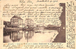 Bruxelles - Canal De Willebroeck à Laeken, Emplacement Du Futur Port De Mer (1901, Edition E V) - Hafenwesen