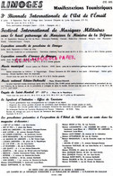 87- LIMOGES- PUBLICITE 3 E BIENNALE ART EMAIL-1975- FESTIVAL MUSIQUES MILITAIRES-MINISTRE DEFENSE-PORCELAINE EMAUX- - Werbung