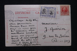 DANEMARK - Affranchissement De Copenhague Avec Vignette Sur Carte Postale En 1907 Pour La France - L 119127 - Briefe U. Dokumente