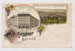 5100 AACHEN, Lithographie 1897, Hotel Kaiserhof - Aachen