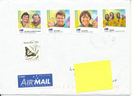 Australia Cover Sent Air Mail To Denmark 2012 ?? With Complete Set Olympic Games - Lettres & Documents
