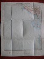Ca 1910 Carte Entoilée Topographique Armée Les Sables D'Olonne Ile De Ré Talmont Jard La Tranche Sur Mer - Carte Topografiche