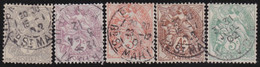 France   .   Y&T    .   107/111   .     O    .      Oblitéré   .    /    .   Cancelled - Used Stamps