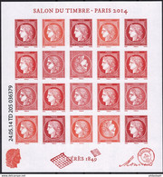 Bloc Salon Du Timbre 2014 - FEUILLET F4871 (n° Non Contractuel) - Mint/Hinged