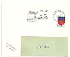 MUSIQUE + COMPOSITEUR = 81 MAZAMET 1968 = FLAMME SUPERBE = SECAP  Illustrée 'FESTIVAL BACH SEPTEMBRE' - Mechanical Postmarks (Advertisement)