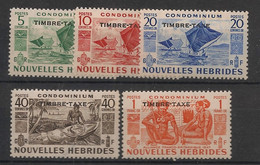 NOUVELLES HEBRIDES - 1953 - Taxe TT N°Yv. 26 à 30 - Série Complète - Neuf * / MH VF - Impuestos