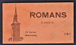 ROMANS SUR ISERE-26- DROME- CARNET 12 CP DETACHABLES 9/15 - BON ETAT - RARE - Romans Sur Isere