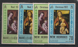 NOUVELLES HEBRIDES - 1972 - N°Yv. 350 à 353 - Noel - Série Complète - Neuf Luxe ** / MNH / Postfrisch - Ongebruikt