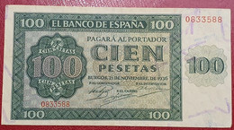 ESPAÑA. EDIFIL 421a 100 PTAS 21 NOVIEMBRE 1936 CONSERVACIÓN EBC,  SERIE O. - 100 Pesetas