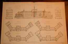 Plan D'une Maison D'éducation Pour Les Enfants Pauvres à Berlin. 1871. - Architecture