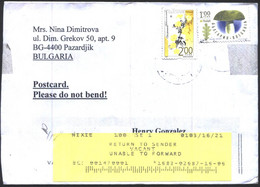 Mailed Cover With Stamps Flora Rose Hips 2006 Mushroom  2014  From Bulgaria - Briefe U. Dokumente