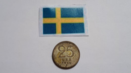 SUEDE SVERIGE SWEDEN 25 ORE 1950 TS ZILVER/ARGENT/SILVER/SILBER/ARGENTO/PLATA PRIX DEPART START 1 EURO !!! - Zweden