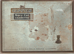 BOITE METALLIQUE METAL CIGARETTES CAPSTAN NAVY CUT WILL'S ANNEES 50   ( EN L'ETAT) - Other & Unclassified