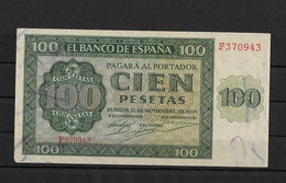 ESPAÑA. EDIFIL 421a 100 PTAS 1936 SERIE F CONSERVACIÓN EBC - 100 Peseten