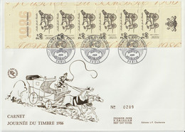 France FDC Grand Format 1986 Journée Du Timbre BC 2411A - 1980-1989