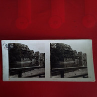 PHOTO STEREO III REICH DIE PEGNITZ DAS ALTE NURNBERG DEN IHR DER FUHRER VERLIEH - Krieg, Militär