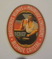 RARE ETIQUETTE ANCIENNE BIERE BRASSERIE REUNIES DE MAUBEUGE PORTER 39- 98 - Cerveza