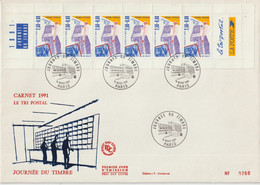 France FDC Grand Format 1991 Journée Du Timbre BC2689A - 1990-1999