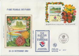 France FDC Grand Format 1994 Parc Floral BF 16 - 1990-1999