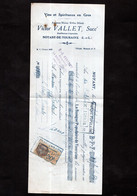 NOYANT DE TOURAINE - Lettre De Change 1931 -Vins Et Spiritueux En Gros - Victor VALLET Succ. - Bills Of Exchange