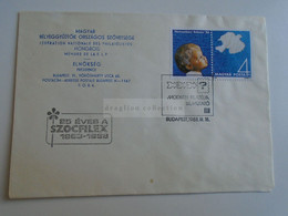 D189679  Hungary  Cover 1988       - Budapest -  Peace Year - Lettres & Documents