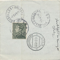 530 Op Aangetekende Brief – Brussel 5.3.41 Naar Lier 6-3-41. – Terug Brussel 9 - 1936-1951 Poortman