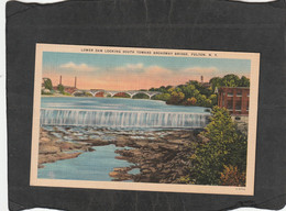 111928        Stati  Uniti,    Lower  Dam  Looking  South  Toward  Broadway  Bridge,  Fulton,  N. Y.,  NV(scritta) - Panoramic Views