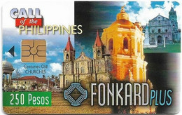 PHILIPPINES : TC09 250p Centuries Old Churches 09/30/99 USED (gem Chip) - Philippines