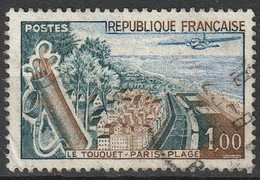 France 1962 N° 1355b Le Touquet Paris Plage, Plage Verte (G10) - Used Stamps