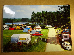 1969 Bütgenbach Camping Et Lac - Stempel Met Zwarte Driehoek Op Zegel 1Fr - Butgenbach - Butgenbach