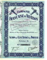 TOP ! TRES RARE 1930 COMPAGNIE FRANCAISE D’AVIATION BOULOGNE V+BILLANCOURT B.E.V.SCANS+HISTORIQUE - Aviation