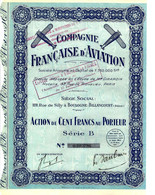 TOP ! TRES RARE 1930 COMPAGNIE FRANCAISE D’AVIATION BOULOGNE V+BILLANCOURT B.E.V.SCANS+HISTORIQUE - Aviazione