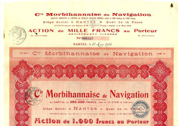 RARE !! CIE MORBIHANNAISE DE NAVIGATION Nantes 1934 B.E.VOIR SCANS - Navegación