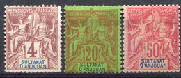 Sultanat D'Anjouan           3-7-11   Sans Gomme - Unused Stamps