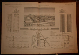 Plan Des Grandes Ambulances Hygiéniques Du Luxembourg à Paris. 1871. - Other Plans