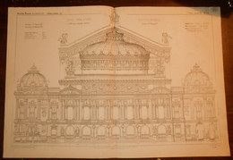 Plan Du Nouvel Opéra De Paris. 1871. - Travaux Publics