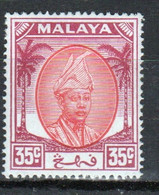 Malaysian State Pahang 1950 Single 35c Definitive Stamp In Mounted Mint Condition. - Pahang